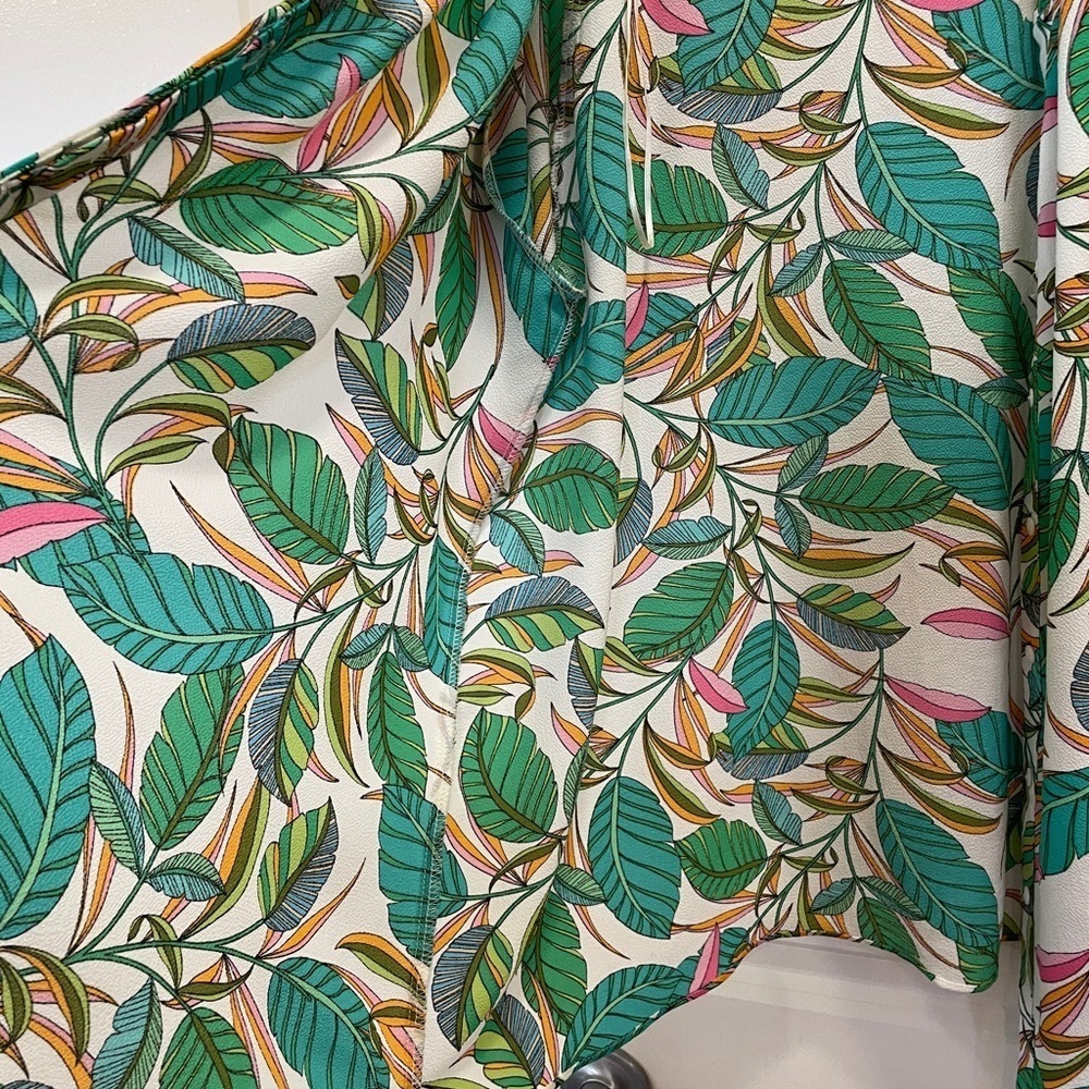 Green and Pink Button Down Shirt - Picture 3 of 15